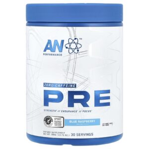 AN Supps Pré-Treino Sem Cafeína Framboesa Azul 390 g (1375 oz)