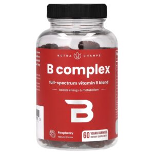 NutraChamps Complexo B Framboesa 60 Gomas Veganas
