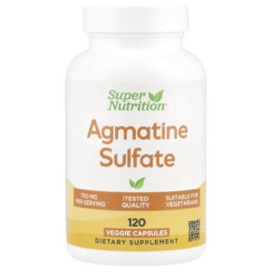 Super Nutrition Sulfato de Agmatina 750 mg 120 Cápsulas Vegetais