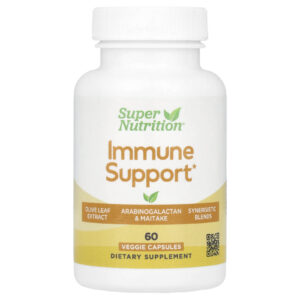 Super Nutrition Immune Support com Arabinogalactan Extrato de Cogumelo Maitake Extrato de Eleutero e Extrato de Chá Verde 60 Cápsulas Vegetais