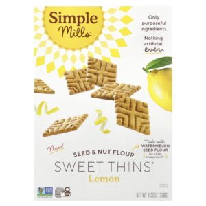 Simple Mills Farinha de Sementes e Nozes Sweet Thins® Limão 120 g (425 oz)