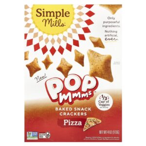 Simple Mills Pop Mmms™ Biscoitos Assados para Lanche Pizza 113 g (4 oz)