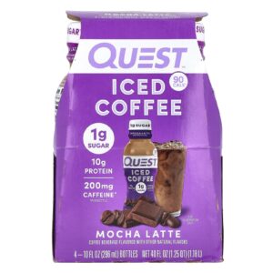 Quest Nutrition Café Gelado Mocha e Latte 4 Frascos 296 ml (10 fl oz) Cada