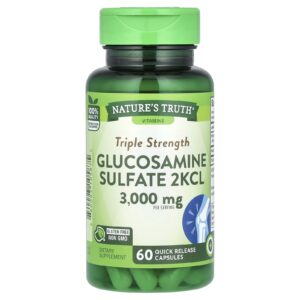 Natures Truth Sulfato de Glicosamina de Potência Tripla 2KCL 60 Cápsulas de Liberação Rápida (1.000 mg por Cápsula)