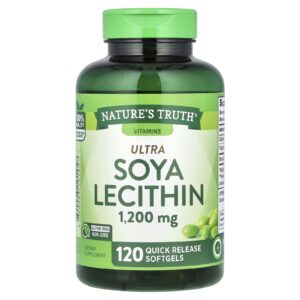 Natures Truth Ultra Lecitina de Soja 1.200 mg 120 Cápsulas Softgel de Liberação Rápida