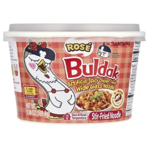 Buldak Buldak® Noodles Fritos Frango Picante Rose 1694 g (598 oz)