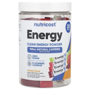 Nutricost Energy Clean Energy Powder Embalagem Variada 20 Embalagens 5 g (018 oz) Cada