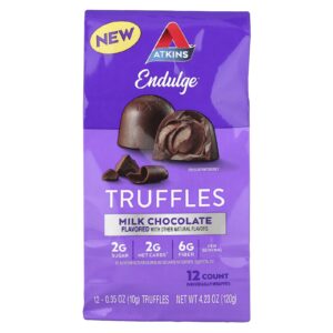 Atkins Endulge™ Trufas Chocolate ao Leite 12 Unidades 10 g (035 oz) Cada