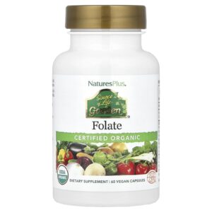 NaturesPlus Source of Life® Jardim Folato 60 Cápsulas Veganas