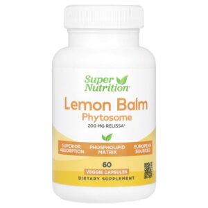 Super Nutrition Fitossomo de Erva-cidreira com Lecitina de Girassol 200 mg 60 Cápsulas Vegetais