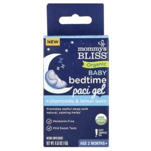 Mommys Bliss Paci Gel Orgânico para Bebês Bedtime A Partir de 2 Meses de Idade 15 g (053 oz)