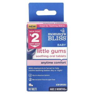 Mommys Bliss Baby Little Gums Comprimidos Orais Calmantes A Partir de 2 Meses de Idade 140 Comprimidos