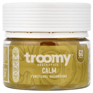 Troomy Nootropics Calm Functional Mushrooms Gummies Pineapple Peach 60 Gummies 9.52 oz (270 g)