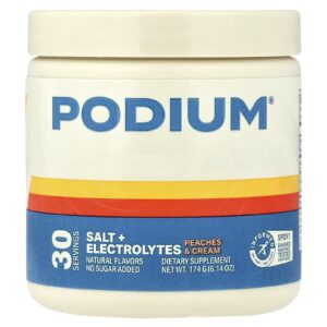 Podium Nutrition Sal + Eletrólitos Pêssegos e Creme 174 g (614 oz)