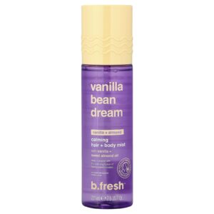 b.fresh Vanilla Bean Dream Spray Calmante para Cabelo + Corpo Baunilha + Amêndoa 221 ml (75 fl oz)