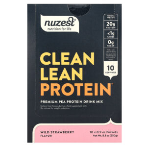 Nuzest Proteína Magra Pura Morango Silvestre 10 Embalagens 25 g (09 oz) Cada