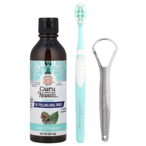 GuruNanda Enxaguante Bucal para Extração de Óleo Natural Farmed Mint™ 237 ml (8 fl oz)