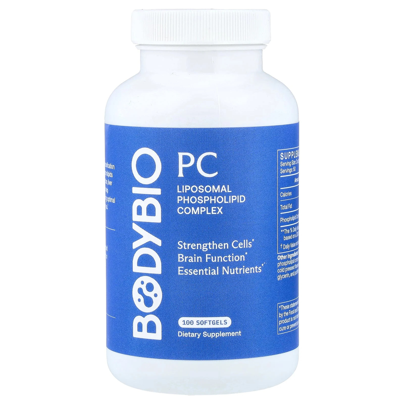 BodyBio, PC, Complexo Fosfolipídico Lipossomal, 100 Cápsulas Gelatinosas (650 mg por Cápsula Gelatinosa)