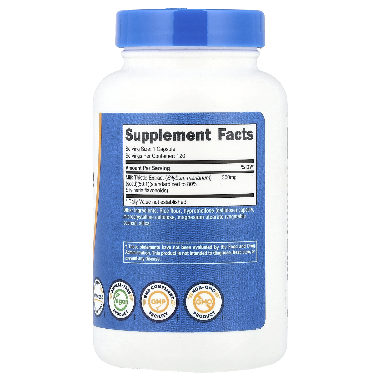 Nutricost Cardo-mariano 300 mg 120 Cápsulas - Imagem 2