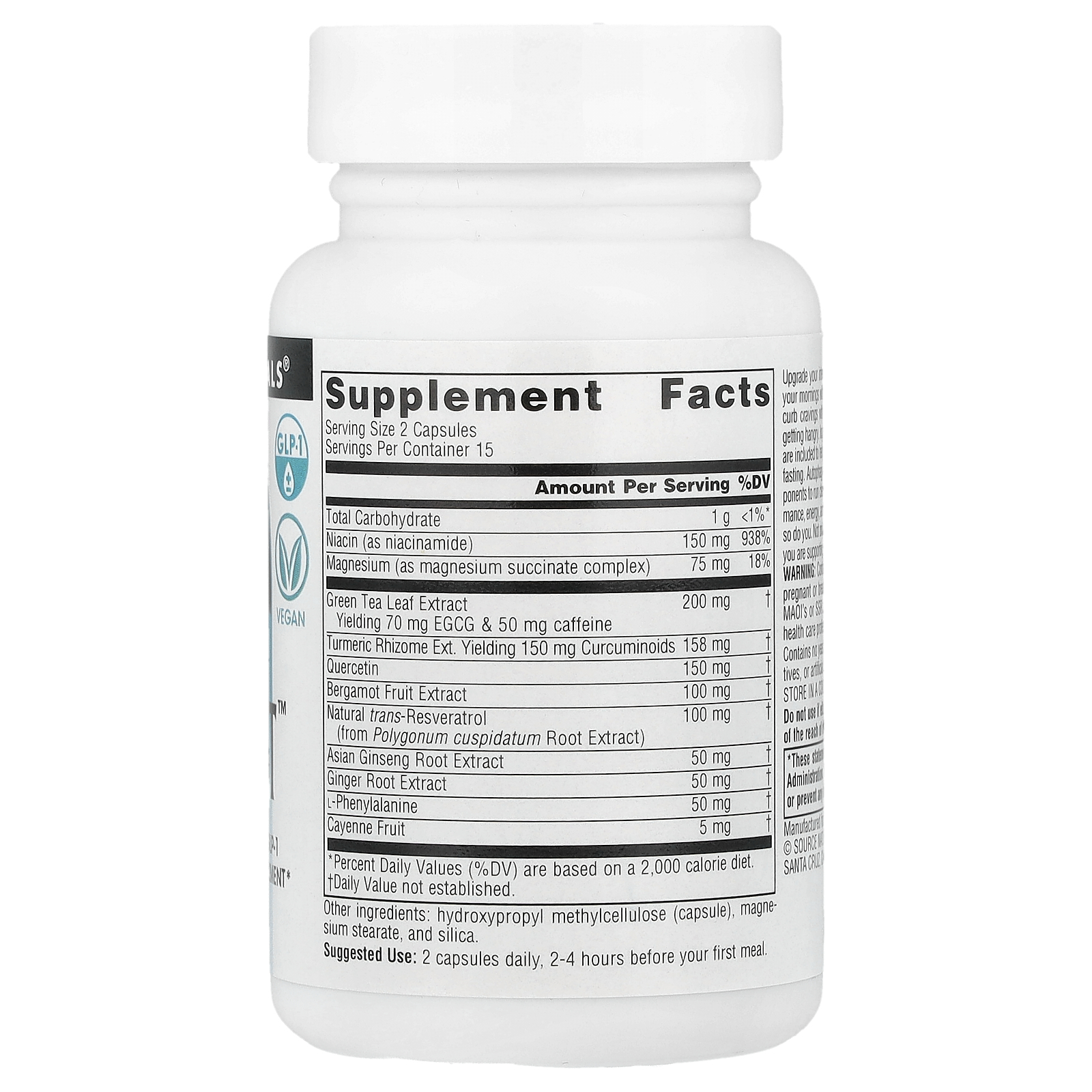 Source Naturals RealFast™ 30 Cápsulas Veganas - Imagem 2