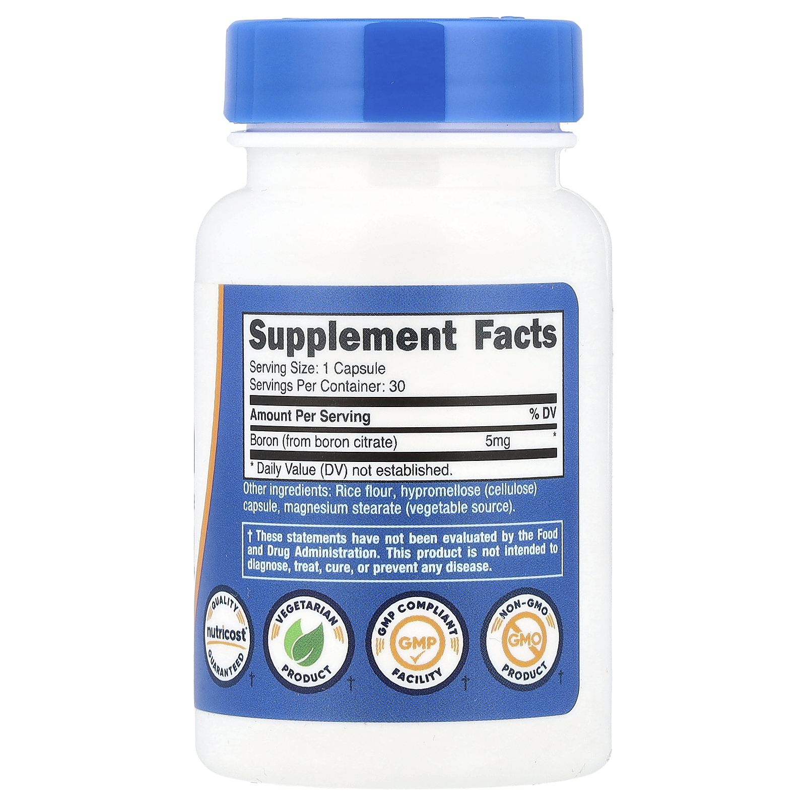 Nutricost Boro 5 mg 30 Cápsulas - Imagem 2