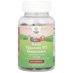 Natures Craft Gomas de Vitamina D3 para Crianças Frutos Silvestres 25 mcg (1.000 UI) 60 Gomas