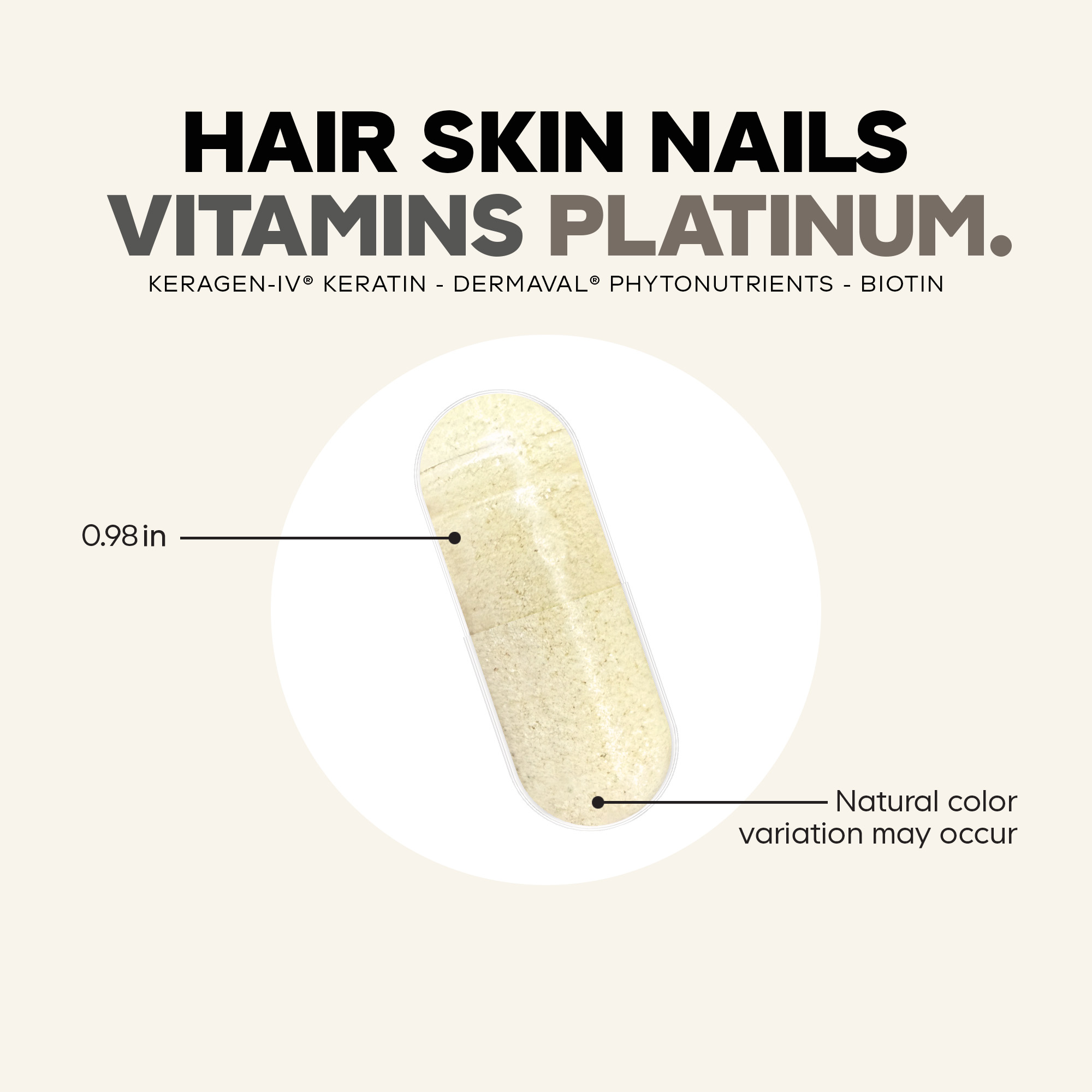Codeage Cabelo Pele e Unhas Vitaminas Platina 60 Cápsulas Vegetais - Imagem 3