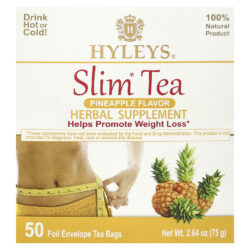 Hyleys Tea Slim Tea Abacaxi 50 Saquinhos de Chá com Envelope de Papel Alumínio 75 g (264 oz)