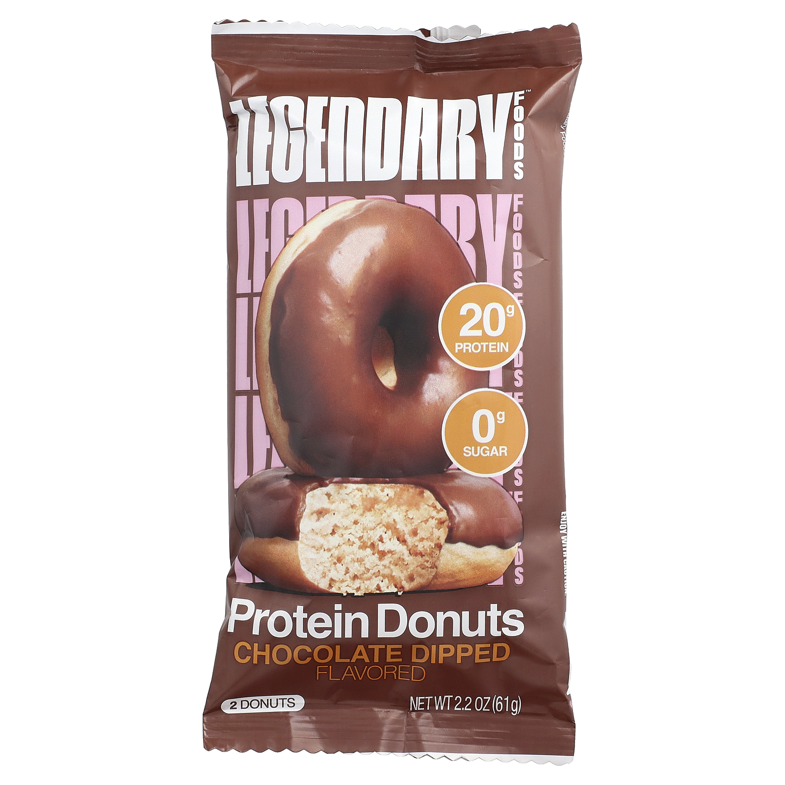 Legendary Foods Donuts de Proteína Cobertos com Chocolate 12 Pacotes 61 g (22 oz) Cada - Imagem 3