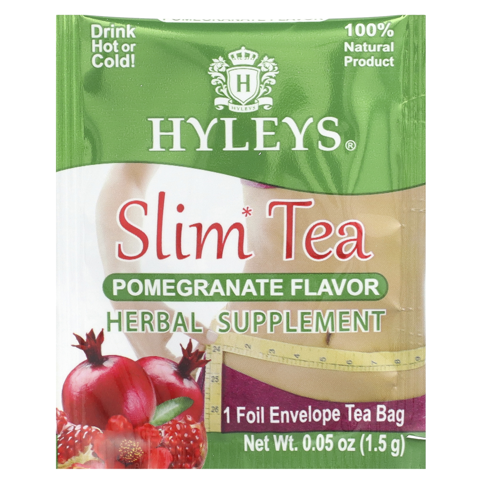 Hyleys Tea Slim Tea Romã 25 Saquinhos de Chá com Envelope de Papel Alumínio 375 g (132 oz) - Imagem 3