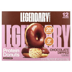 Legendary Foods Donuts de Proteína Cobertos com Chocolate 12 Pacotes 61 g (22 oz) Cada