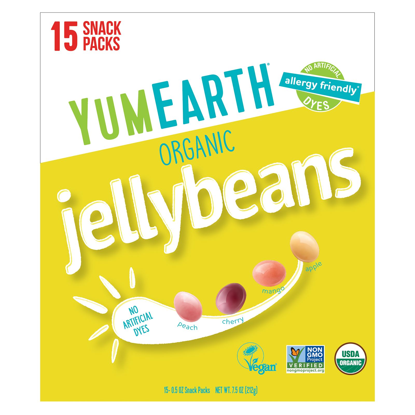 YumEarth Jujubas Orgânicas 15 Pacotes 14 g (05 oz) Cada
