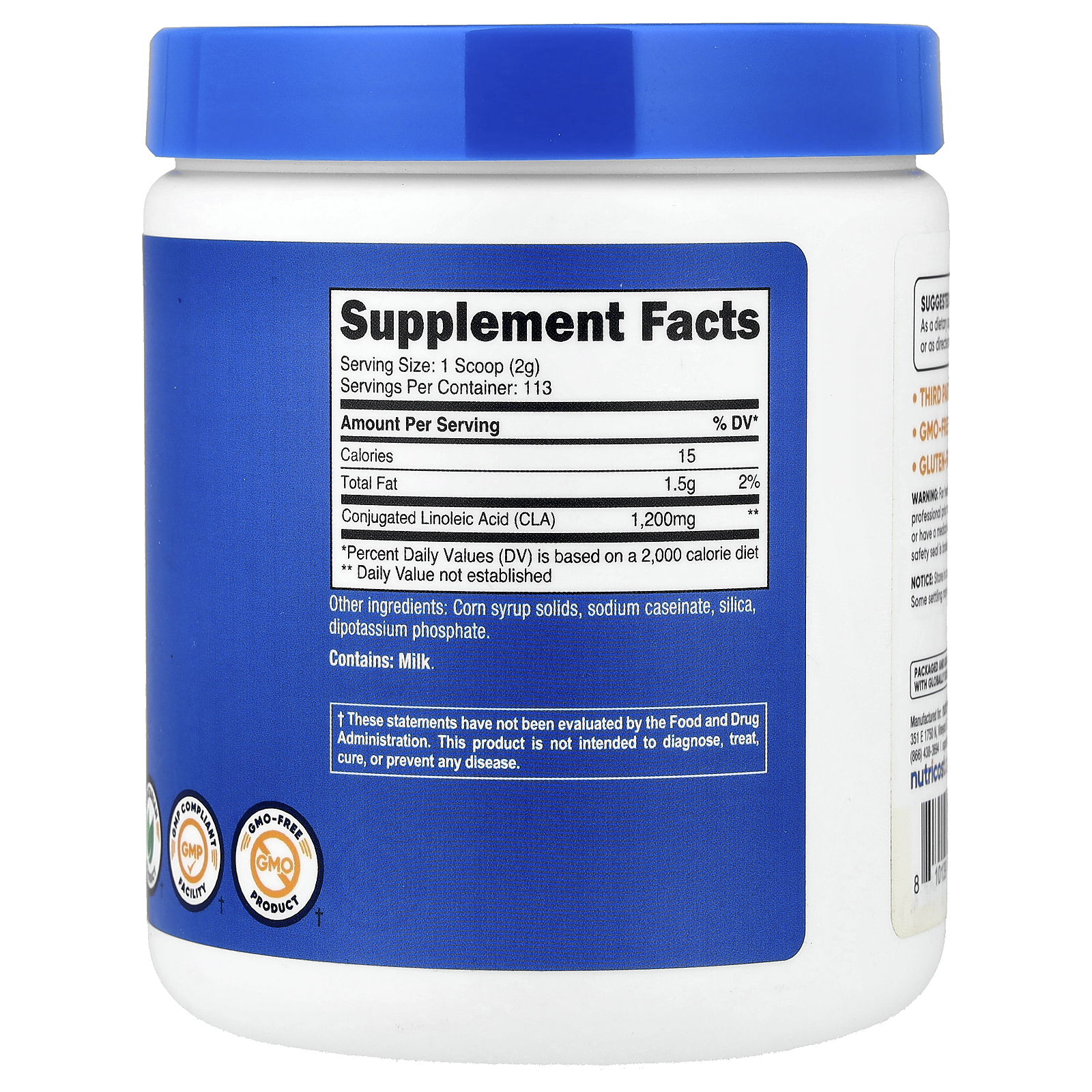 Nutricost CLA Sem Sabor 227 g (81 oz) - Imagem 2