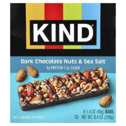 KIND Bars Barras de Proteína Chocolate Amargo com Frutos Secos e Sal Marinho 6 Barras 40 g (14 oz) Cada