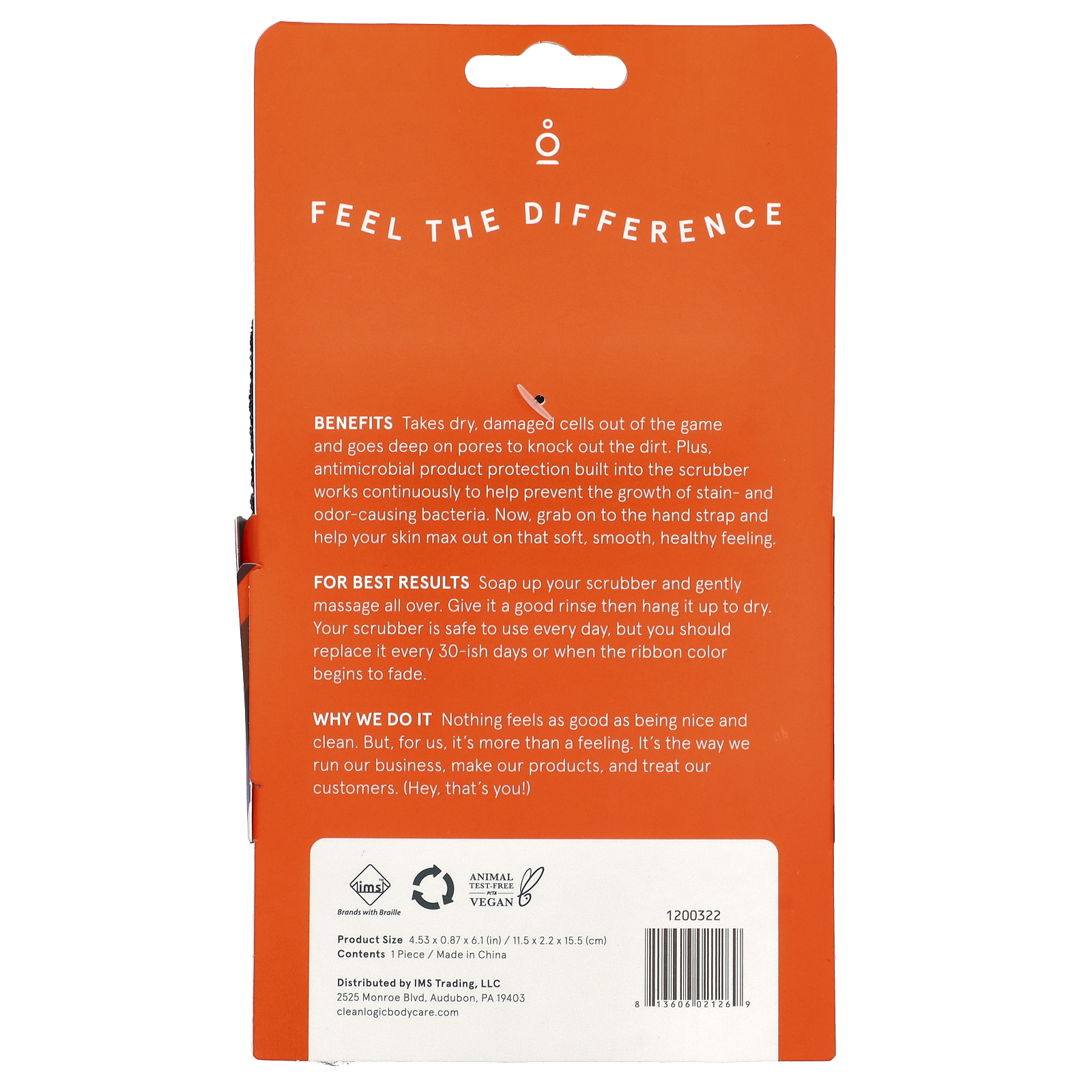 Cleanlogic Sport Esfoliante Corporal Grande Preto 1 Unidade - Imagem 2