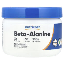 Nutricost Beta-Alanina Sem Sabor 180 g (64 oz)