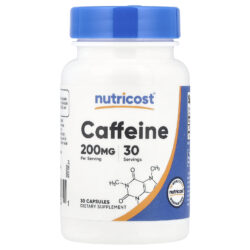 Nutricost Cafeína 200 mg 30 Cápsulas