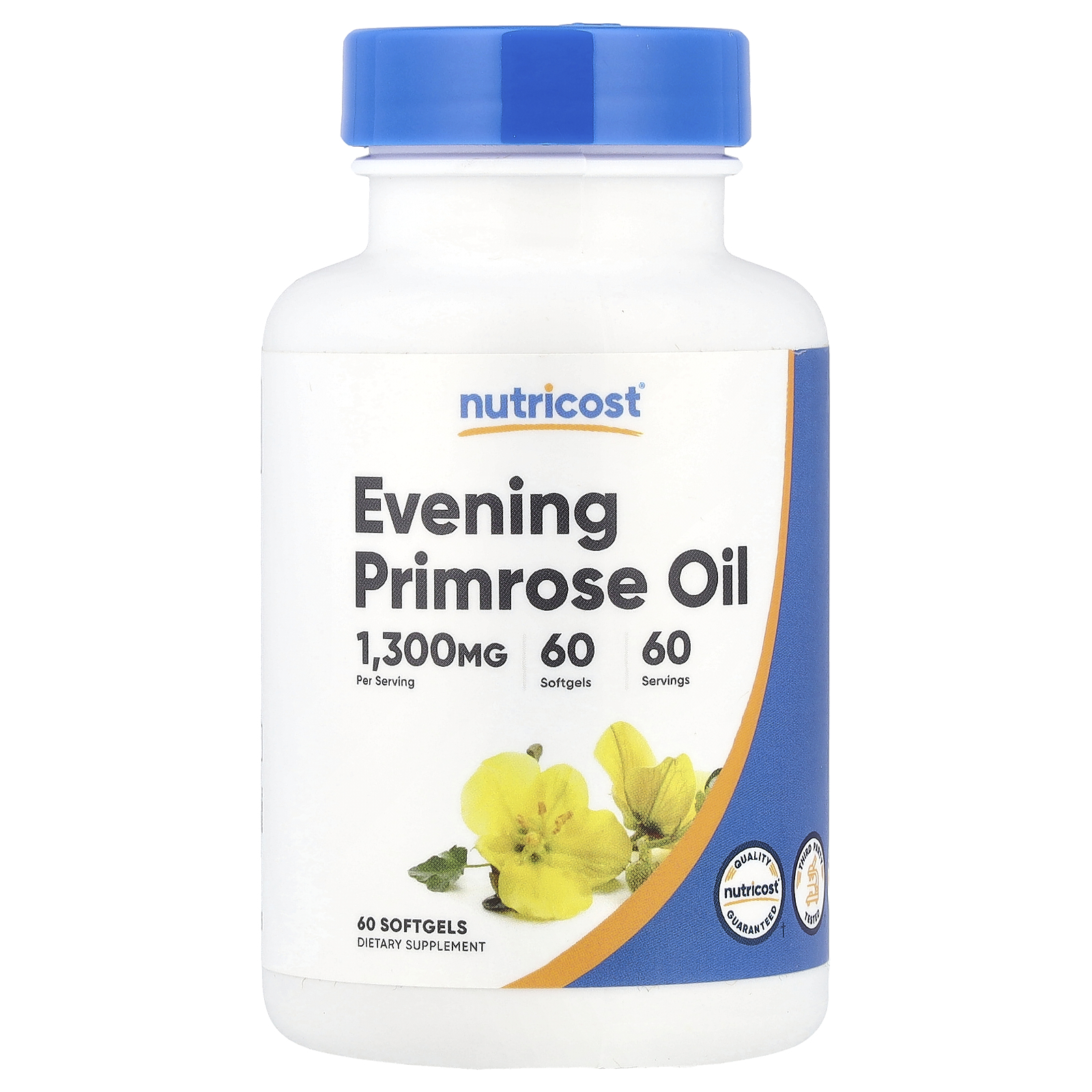 Nutricost Óleo de Prímula 1.300 mg 60 Cápsulas Softgel