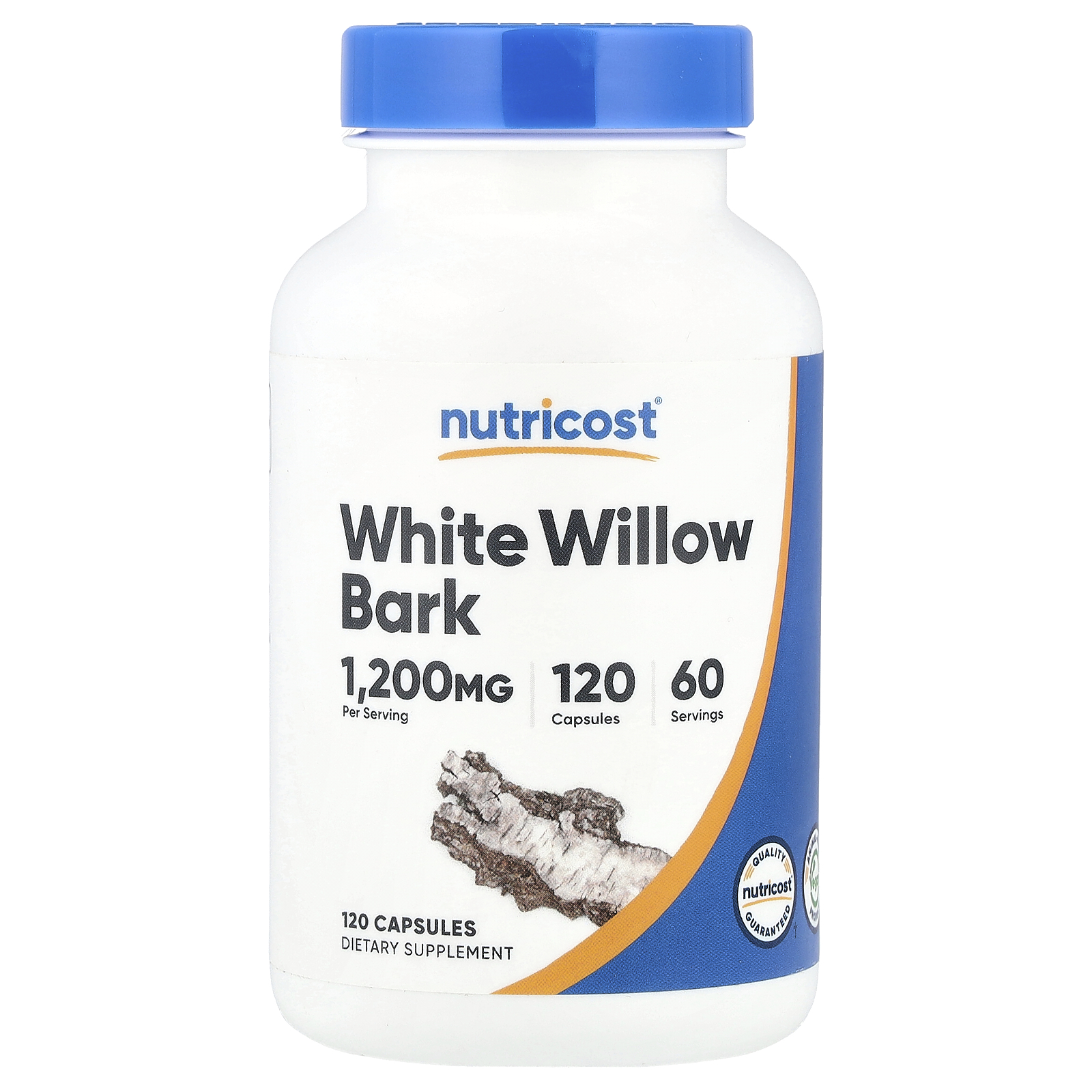 Nutricost Casca de Salgueiro Branco 120 Cápsulas (600 mg por Cápsula)