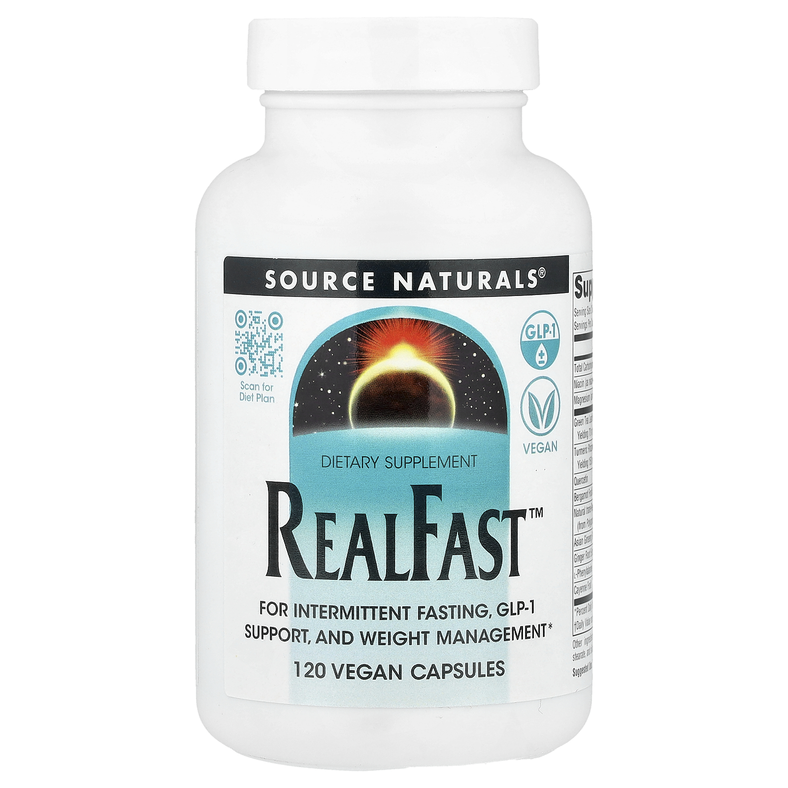Source Naturals RealFast™ 120 Cápsulas Veganas