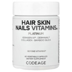 Codeage Cabelo Pele e Unhas Vitaminas Platina 60 Cápsulas Vegetais