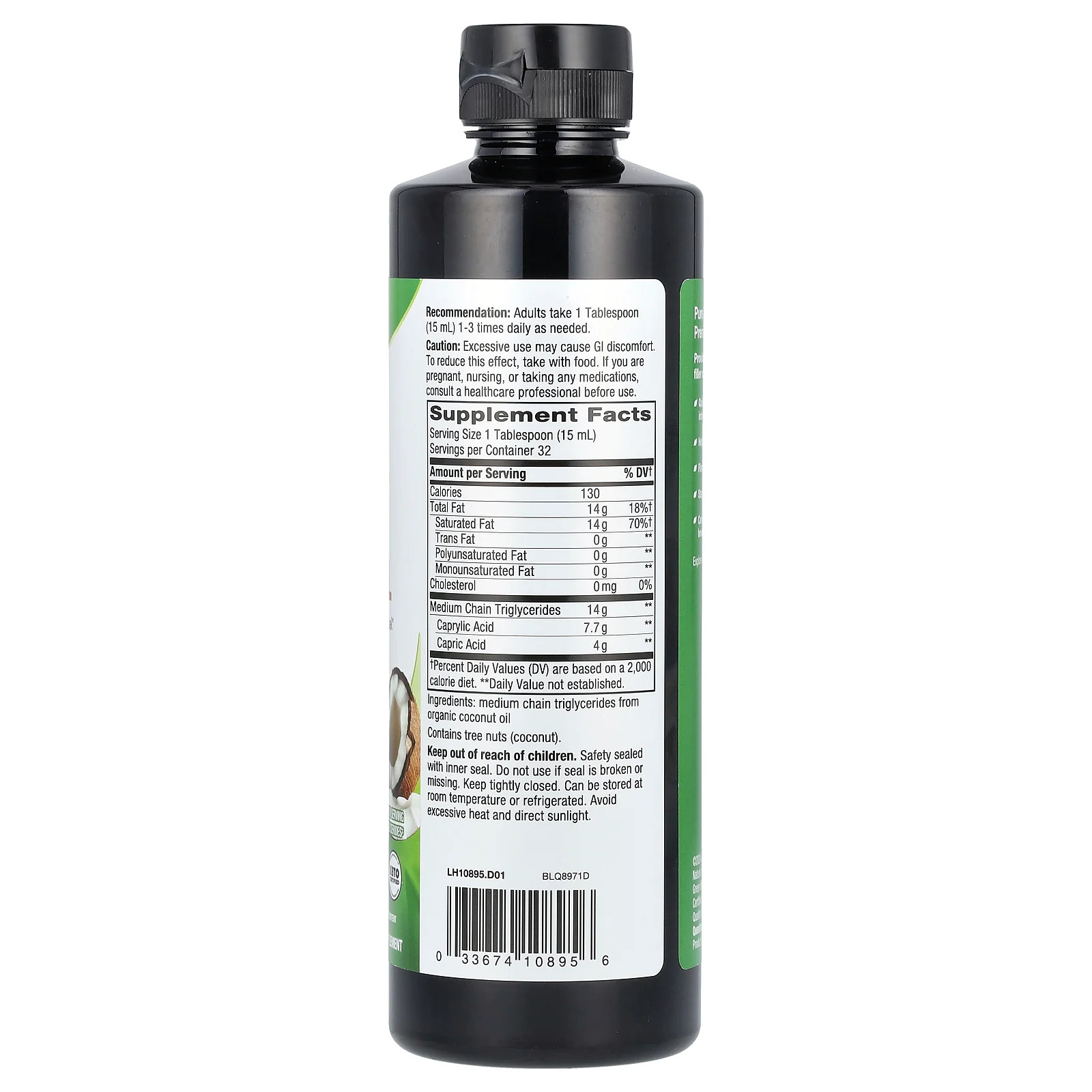 Nature's Way, Óleo MCT Orgânico, 480 ml (16 fl oz) - Imagem 2