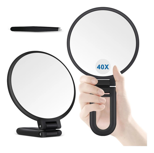 Espelho De Aumento B Beauty Planet 40x Maquiagem Portátil Preto