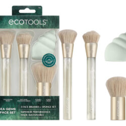 Conjunto De Escova Facial E Esponja Ecotools Sea Gems De 4 P Coral-claro