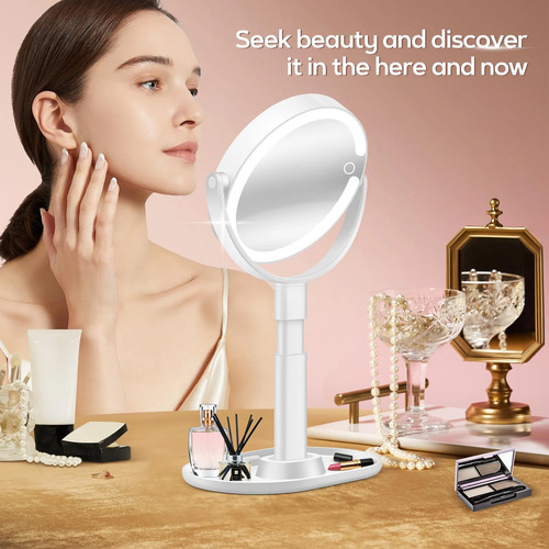 Espelho De Maquiagem De Aumento B Beauty Planet 30x Com Luzes Branco - Imagem 8
