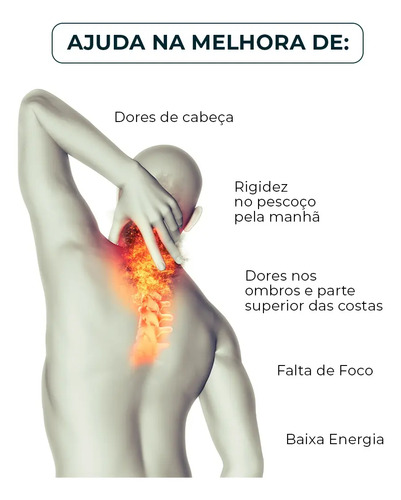 Travesseiro Cervical Nasa - Coluna Relax - Carvão Ativado Cor branco e cinza - Imagem 4