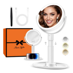 Espelho De Maquiagem De Aumento B Beauty Planet 30x Com Luzes Branco