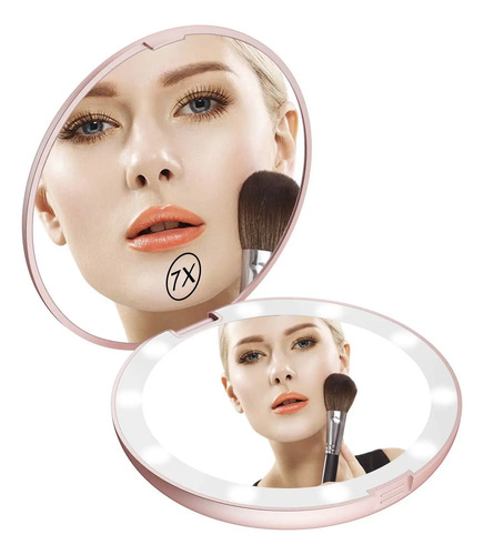 Espelho De Maquiagem Benbilry Travel Com Luz Led 1x/7x... - Imagem 7