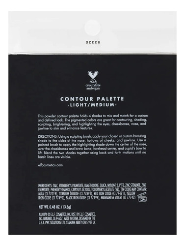 Contour Palette E.l.f. 4 Tons Personalizável Para Usar O Dia - Imagem 4