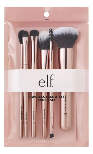 Coleção De Pincéis E.l.f. Flawless Face Kit De 6 Peças Branco
